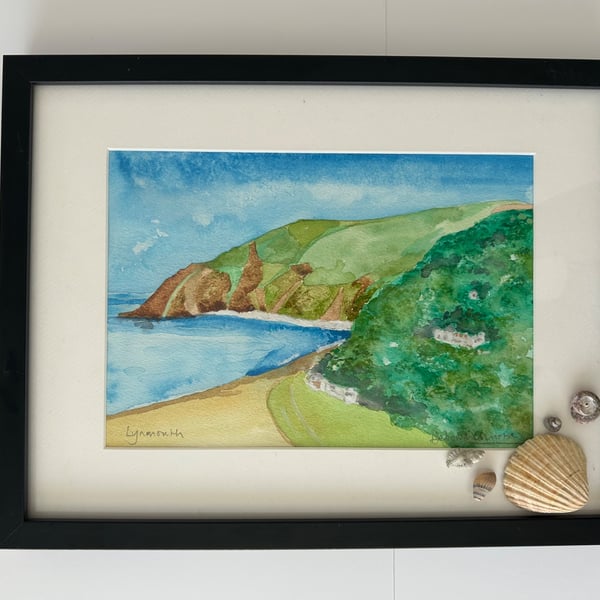 Watercolour of Lynmouth, Devon