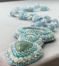 Aquamarine & Sterling Silver Beaded Pendant Necklace - Image 3
