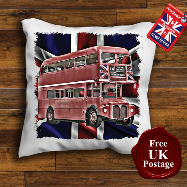 London Bus Routemaster Cushion Cover, Choose Your Size