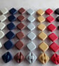 Vintage Casein square shank button 38L, 23.4mm 7 8" in 7 Colours x 5 Buttons - Image 1