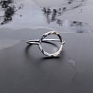 Hammered hoop ring -Wedding ring