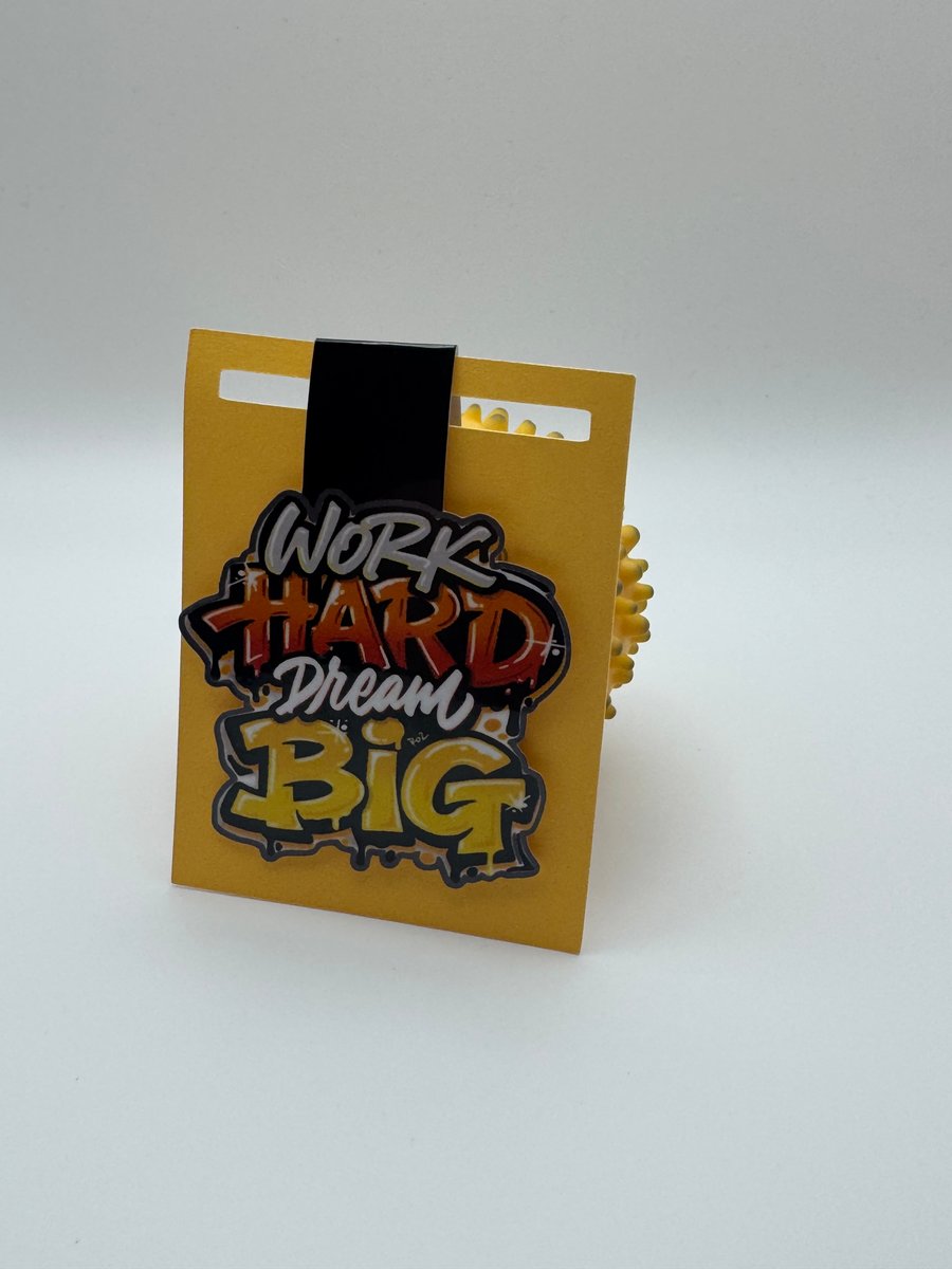 Motivational Magnetic Bookmark – “Work Hard, Dream Big