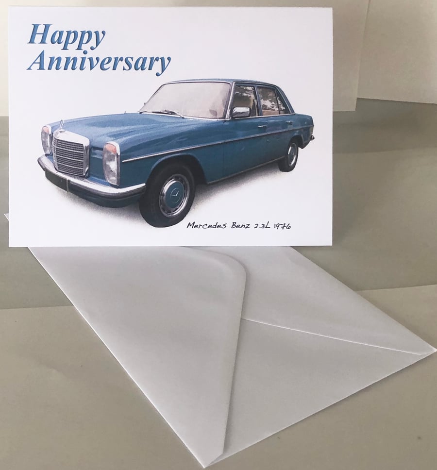 Mercedes Benz 2.3L1976 - Birthday, Anniversary, Retirement or Plain Card
