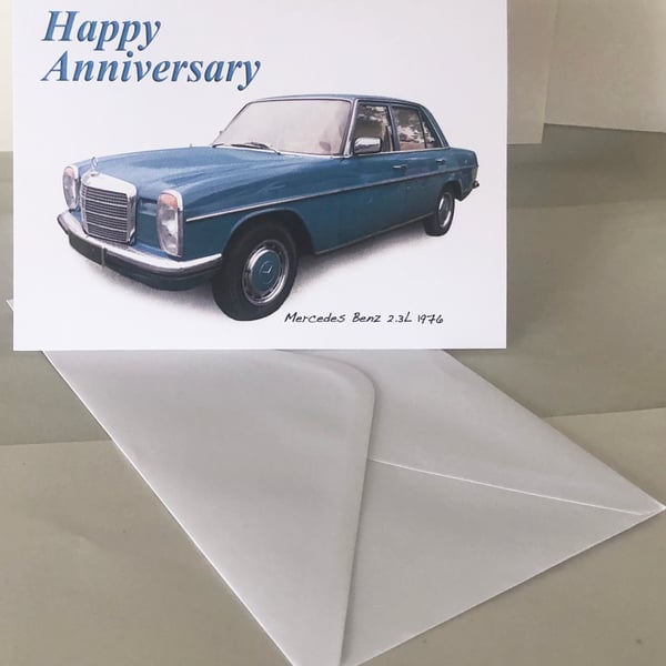 Mercedes Benz 2.3L1976 - Birthday, Anniversary, Retirement or Plain Card