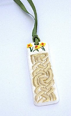Handcrafted Celtic and Daffodil Design Bookmark,