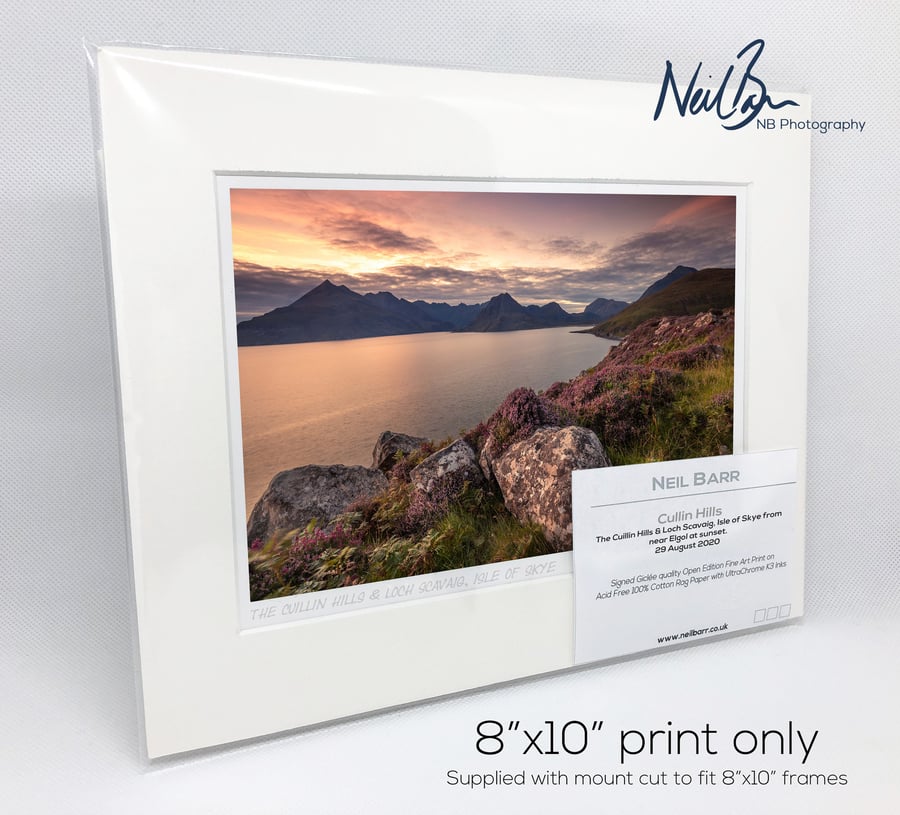 Cuillin Hills & Loch Scavaig from Elgol Skye - A5 (10" x 8") Unframed Print