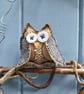 Handmade Woodland Owl Wall Hanging, Rustic Owl Decor - Image 2