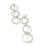 Handmade Dangly Sterling Silver Long Geometric Earrings, Unique Modern Jewellery - Image 2