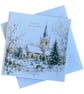 Traditional Winter Christmas Card Set of Six Square Seasonal Greetings Cards - Image 4