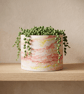 Large Plant Pot - Sunrise Marbled Red Orange and Yellow Pot Holder 