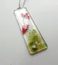 Hand Cut Glass Poppy Suncatcher: Floral Window Hanger - Image 2