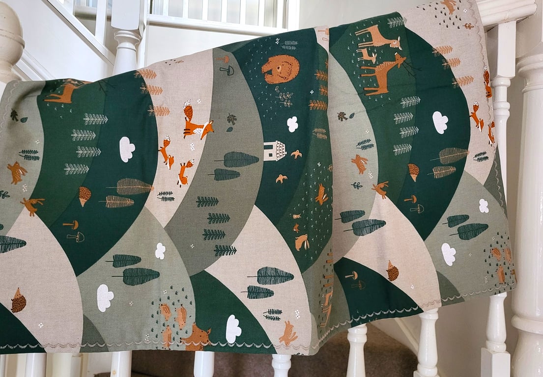 Handcrafted Forest Animals Baby Quilt