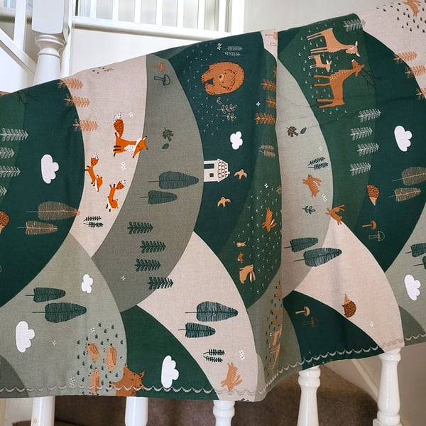 Handcrafted Forest Animals Baby Quilt