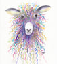 Cute Rainbow Sheep with curly hair  - Image 2