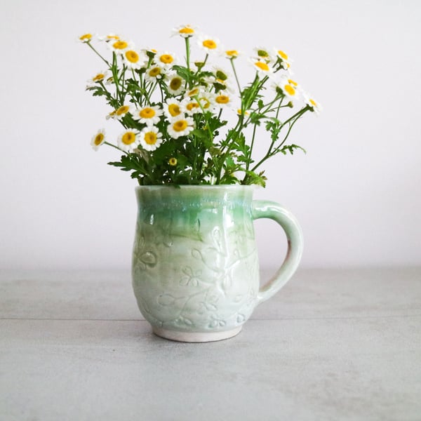 Green Stems Ceramic Mug