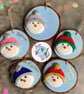 Handmade personalised Snowman Christmas Decoration - Image 1