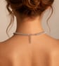 Silver plated chainmaille necklace and earrings set with flamingo charms - Image 3