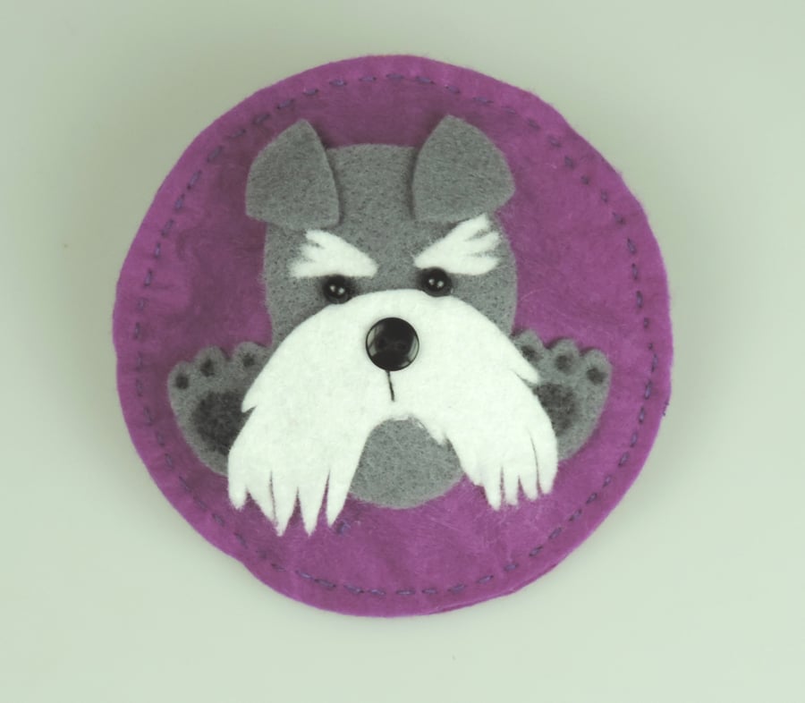 Schnauzer Dog, Lavender Pebble, Drawer, Scented Provence Lavender