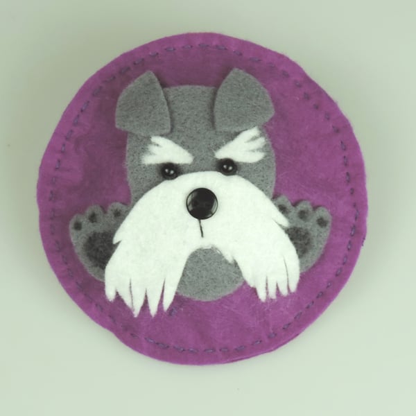 Schnauzer Dog, Lavender Pebble, Drawer, Scented Provence Lavender