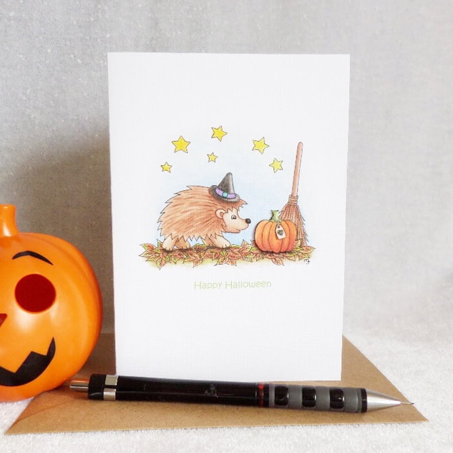 Happy Halloween Hedgehog Card