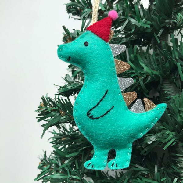 Christmas Dinosaur Tree Decoration