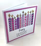Purple and pink candles birthday card - Image 7