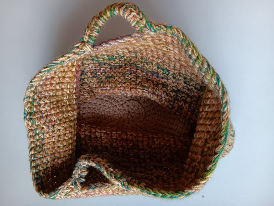 Crochet Basket Bag (Soft Rustic) - holds so much!