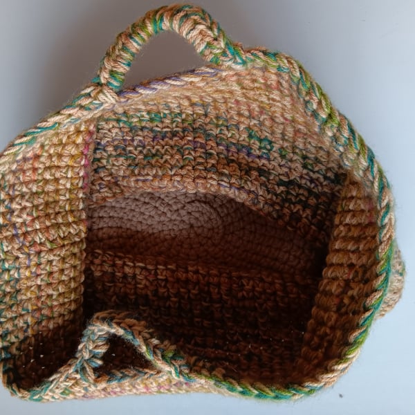 Crochet Basket Bag (Soft Rustic) - holds so much!