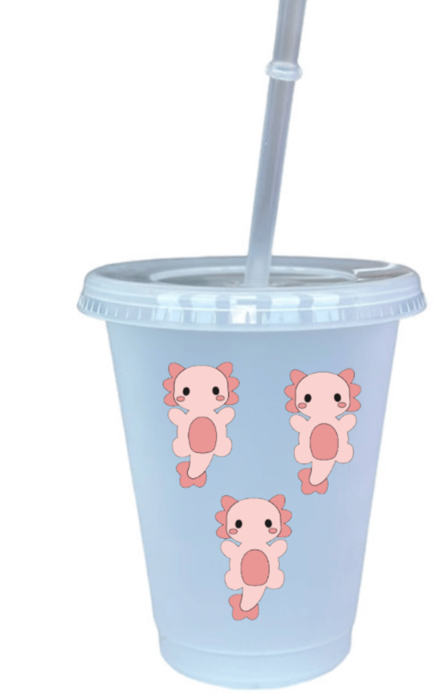 16oz  Reusable Clear Tumbler with Straw