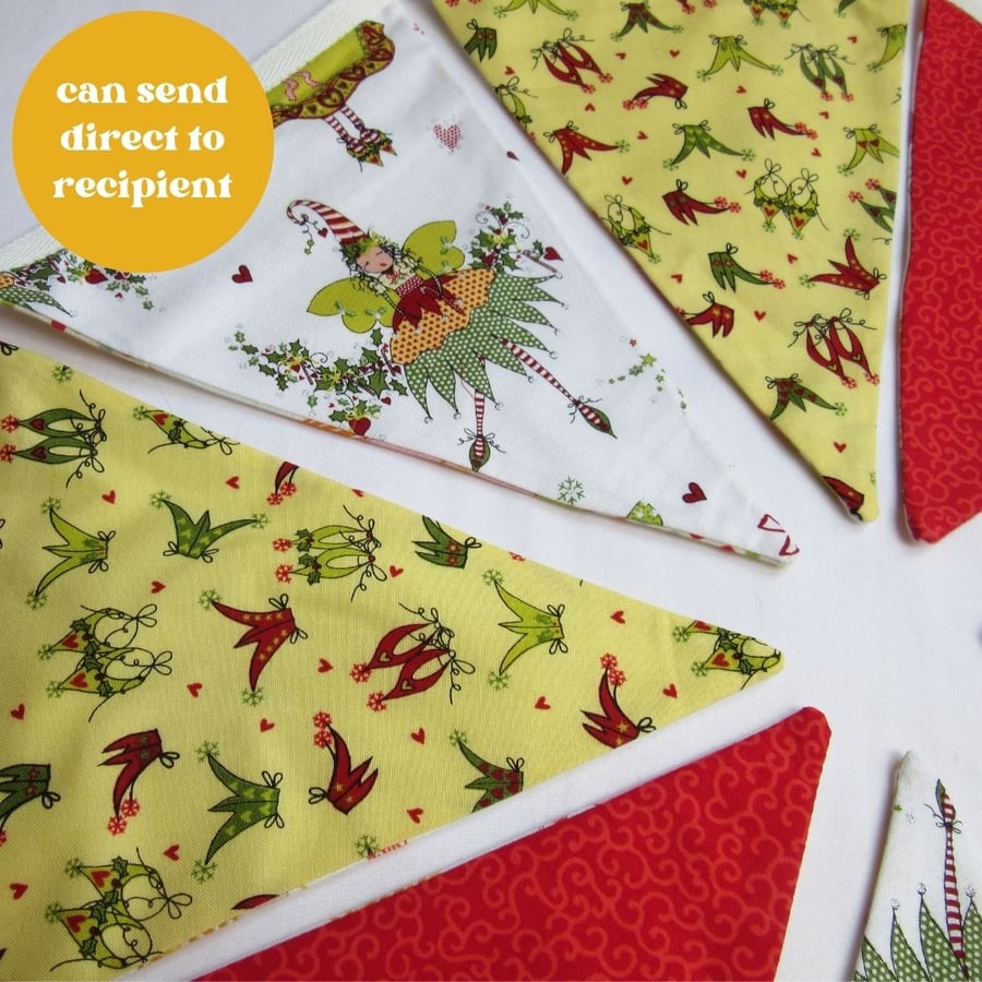 Reversible Bunting - Christmas Fairies and Fairytale Princesses 
