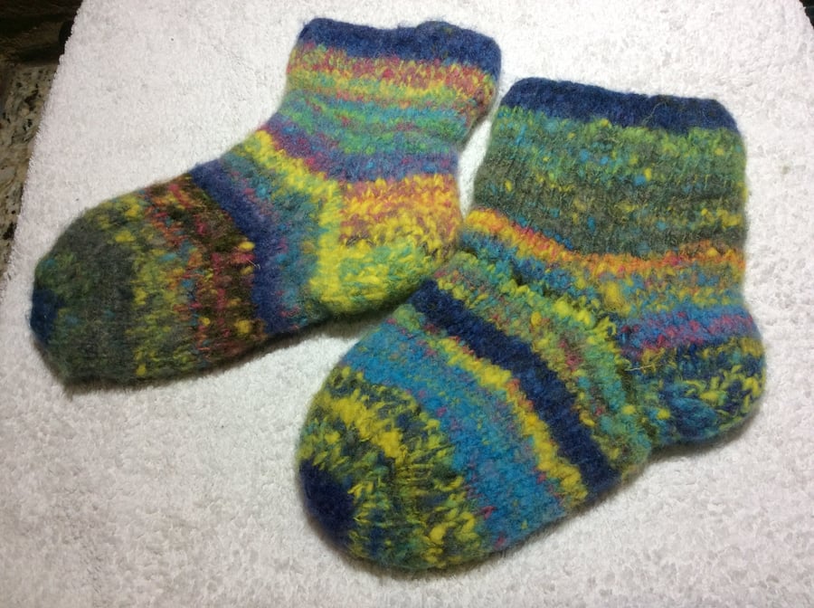 Funky felted socks