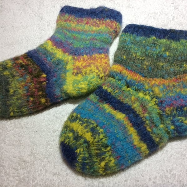 Funky felted socks