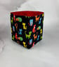 Cats fabric basket, Leopard storage bin, 2 options, Handmade - Image 5