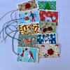 10 large handmade Christmas gift tags