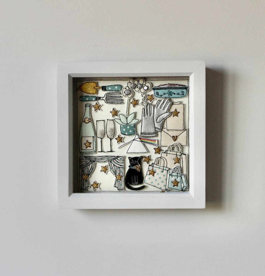 Special Order for Saskia - 'A Special Picture' - Framed Textile