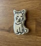 Handmade Ceramic Cat Fridge Magnet - Image 3