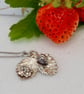 Wild Strawberry  - fine silver clay pendant necklace