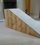 32cm H. x 65cm L. Pet Ramp with Oak Stain Wood SidesPale Grey Carpet to Ramp