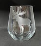 Hand Etched Glass, Moose - Image 1