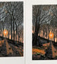 'Autumn Sunset' original screen print - perfectly imperfect
