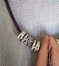 Upcycled Wood Pendant Necklace with Natural Bark Inlay Reclaimed Wood Jewellery - Image 5