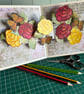 Handmade Roses and Butterfly Card