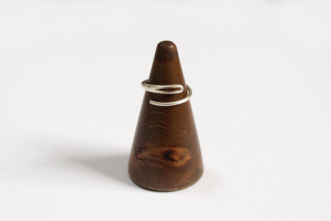 Needle ring, silver ring, wrap ring, sewing jewellery