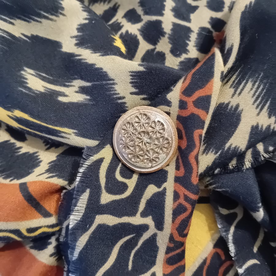 Brooch Ceramic stoneware round brooch