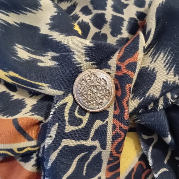 Brooch Ceramic stoneware round brooch