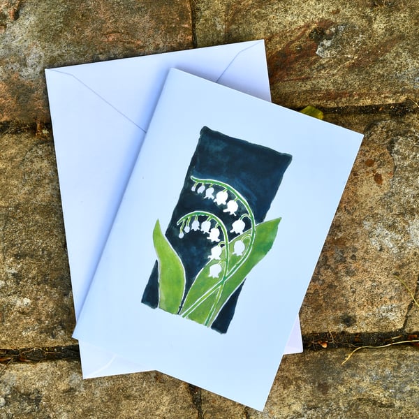 Lily of the Valley Greetings Card