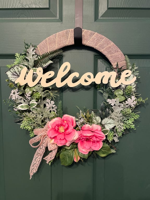 Handmade Spring Door Wreath, Luxury wreaths,40cm 