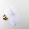 Winter Snowflake Card, Glass Silver Snowflake Hanger
