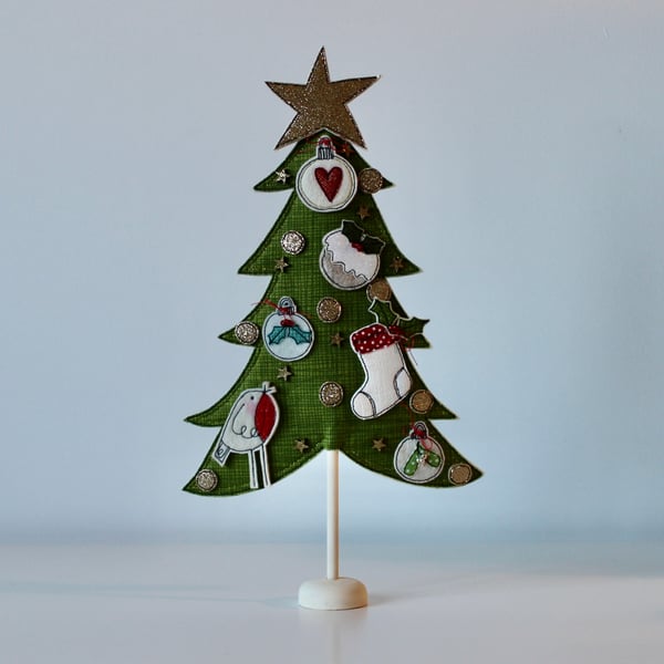 'Christmas Tree on a Wooden Stand Two'
