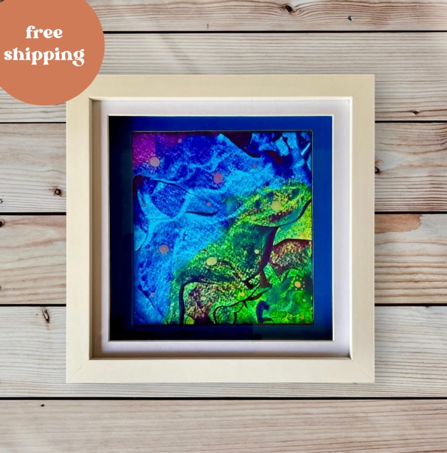Wall Art. Gift Idea. Vibrant fantasy inspired acrylic painting. Free delivery. 